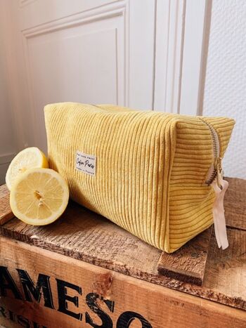 TROUSSE DE TOILETTE L I VELOURS CITRON 2