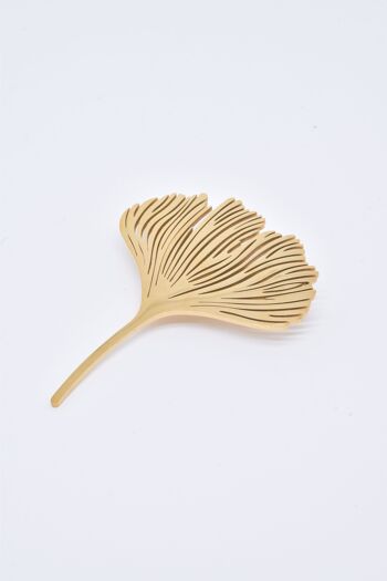 BROCHE FEUILLE DE GINKGO- BH500011 5