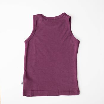 Chemise en laine enfant - Laine mérinos - Violettes écrasées 6