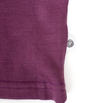 Chemise en laine enfant - Laine mérinos - Violettes écrasées 7