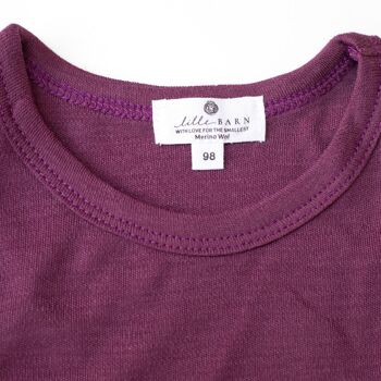 Chemise en laine enfant - Laine mérinos - Violettes écrasées 9