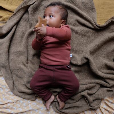 Woolen Baby children's trousers - Merino wool - Chocolate fondant