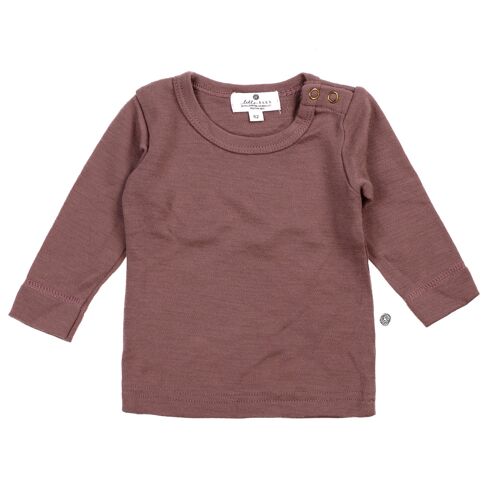 Wollen Baby- en kindertrui / long sleeve shirt – Merinowol - Twilight mauve