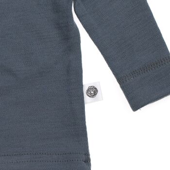 Pull / chemise à manches longues bébé et enfant en laine - Laine mérinos - Temps orageux 4