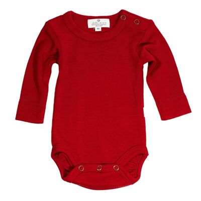 Woolen body long sleeve - Merino wool - Savvy red