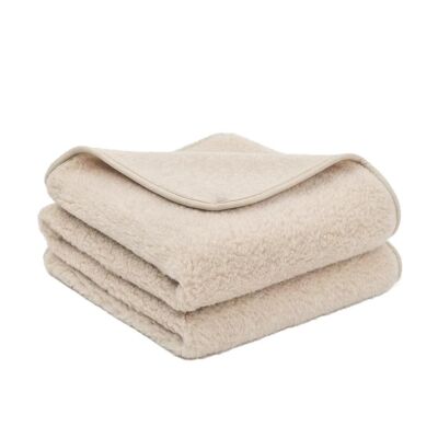 Woolen crib blanket - 75x100cm - Single layer - Merino wool - Almond