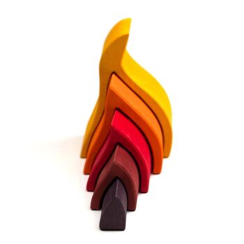 Empileur de jouets en bois - Feu - Montessori - Jouets ouverts 3