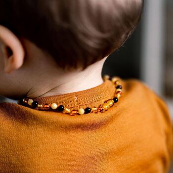 Bébé/Enfant – Collier d'Ambre – perles rondes – 33cm – 4 coloris 2