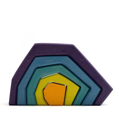 Impilatore di giocattoli in legno - Terra - Montessori - Giocattoli aperti