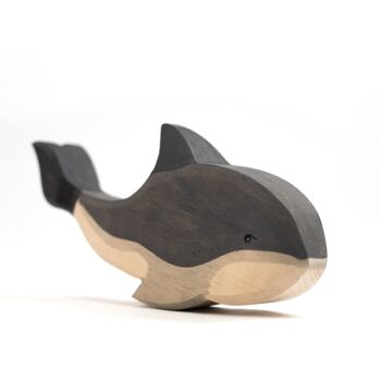 Animal jouet en bois - Baleine grise - Montessori - Jouet ouvert 2