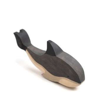 Animal jouet en bois - Baleine grise - Montessori - Jouet ouvert 3