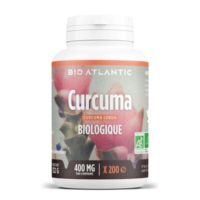 Curcuma Biologique - 400 mg - 200 comprimés