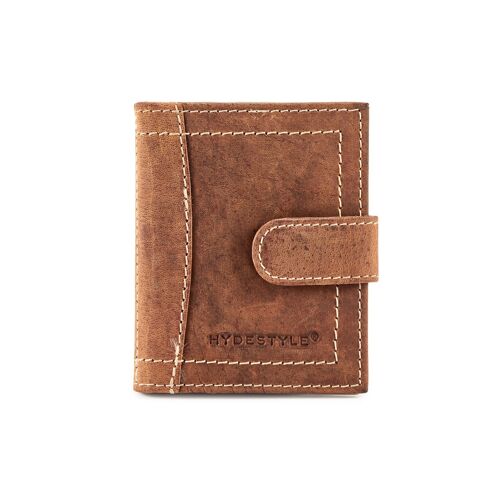 HYDESTYLE Genuine Leather Credit Card Holder Wallet For 34 cards with Plastic Sleeves #GW701