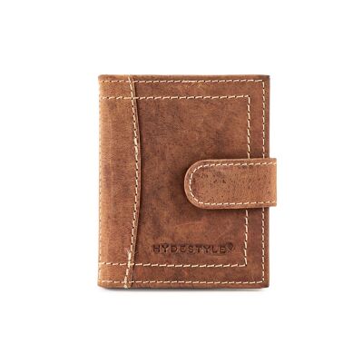 Portefeuille porte-cartes de crédit en cuir véritable HYDESTYLE pour 34 cartes avec manchons en plastique # GW701