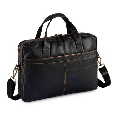 Bolso Messenger Hombre Pratico Pebbled Leather Laptop # UM205