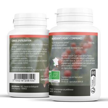 Guarana Biologique - 400 mg - 200 comprimés 2