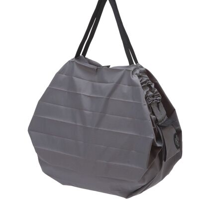 Shupatto compact foldable Japanese shopping bag size M - SUMI (Charcoal)