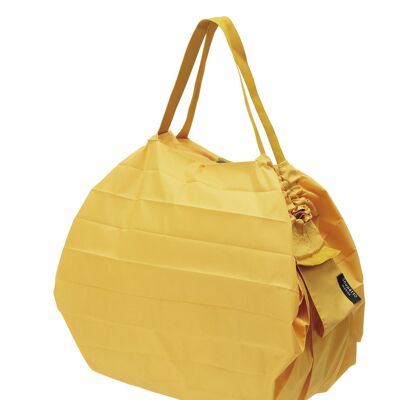 Shupatto compact foldable Japanese shopping bag size M - KARASHI (Mustard)