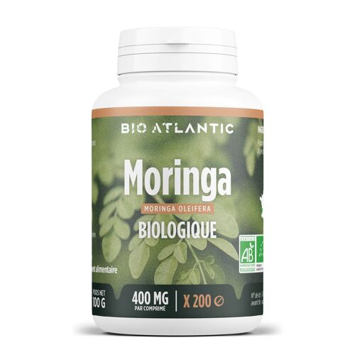 Moringa Biologique - 400 mg - 200 comprimés