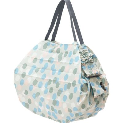 Shupatto compact foldable Japanese shopping bag size M - ARARE (Hailstone)