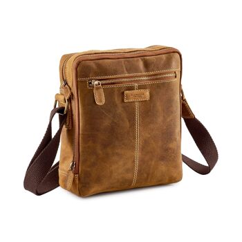 Sac Messenger Portrait en cuir vieilli Venator #MB4973