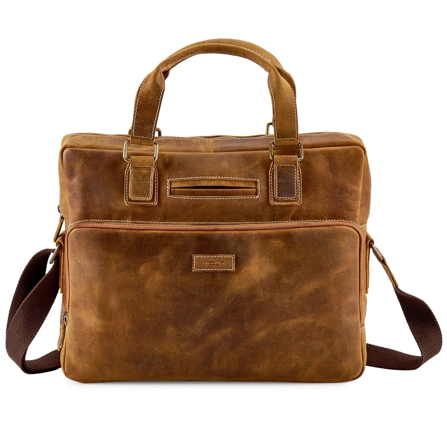Borsa per laptop Hunter in pelle invecchiata #MB4974