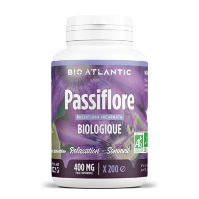 Organic Passionflower - 400 mg - 200 tablets