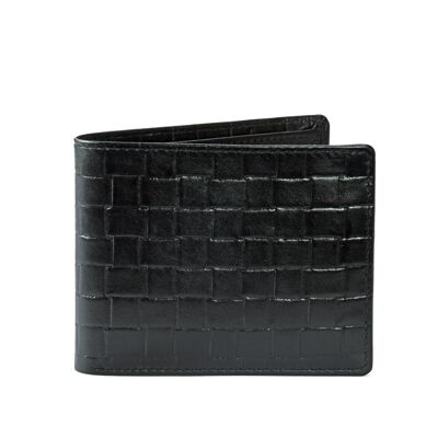 Secure RFID leather wallet for men #GW76 Black