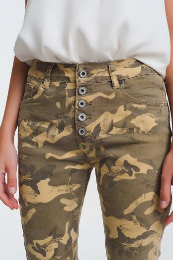 Pantalon Boyfriend à imprimé camouflage 2