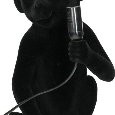 Tischlampe Affe Polyresin Schwarz
