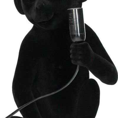 Tischlampe Affe Polyresin Schwarz