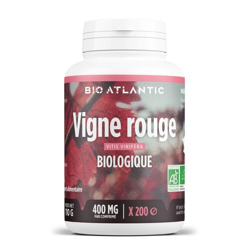 Vigne rouge Biologique - 400 mg - 200 comprimés