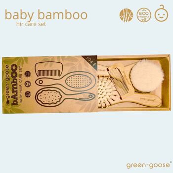 Green-goose Ensemble de soins capillaires pour bébé en bambou 2