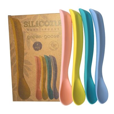 green-goose Baby Spoon Set Curved | 4 pieces