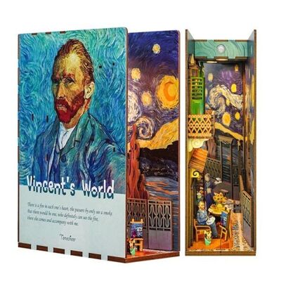 DIY Book Nook Buchstütze Vincent's World, Tone-Cheer, TQ113, 18x8x24.5cm