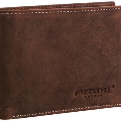 Monedero tríptico de cuero envejecido Venator # GW55
