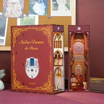 Serre-livres DIY Book Nook Notre Dame de Paris, Tone-Cheer, TQ120, 18x8x24.5 cm 3