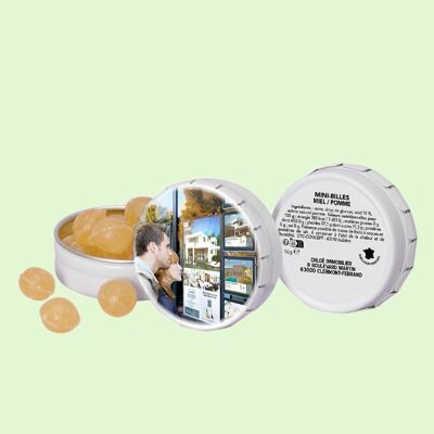Dulces Artesanales | Sabor de tu elección | Cajas de dulces de 45 mm de diámetro | Personalizable con etiqueta blanca.