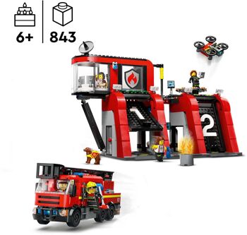 LEGO 60414 - Caserne Et Camion de Pompiers City 3