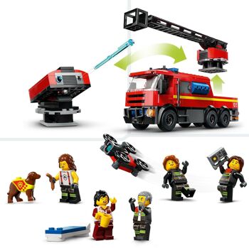 LEGO 60414 - Caserne Et Camion de Pompiers City 4