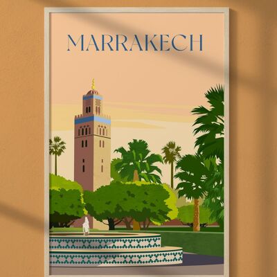 Affiche ville Marrakech