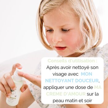 Gel crème hydratante visage enfant naturel et BIO - 7-8 ans - Ma Crème d'amour 3
