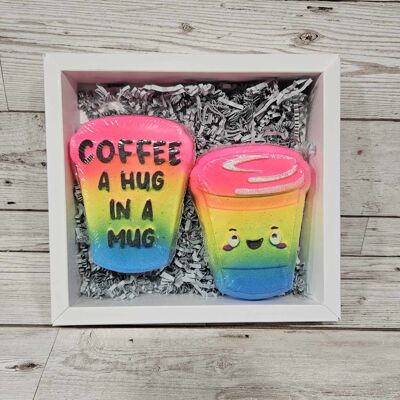 Coffee-A Hug in a mug Set of 2 Bath Bombs