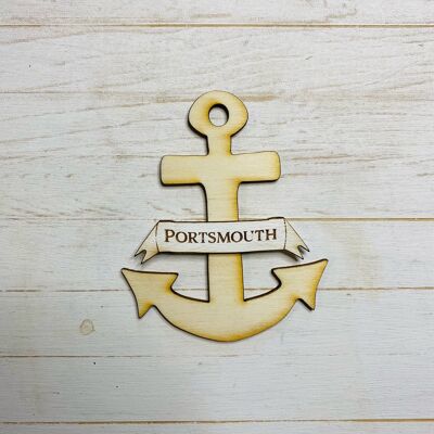 Anchor Personalised Engraved Location Magnet