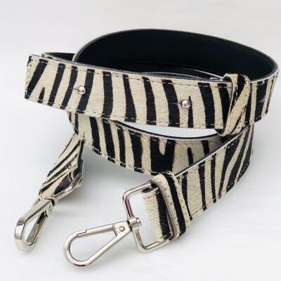 Correa de repuesto para bolso bandolera de piel Zebra Hair On Hide