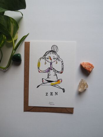 Carte postale avec enveloppe - Zen 3
