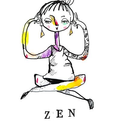 Postcard with envelope - Zen