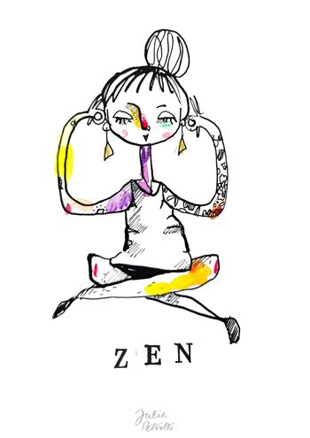 Carte postale avec enveloppe - Zen 1