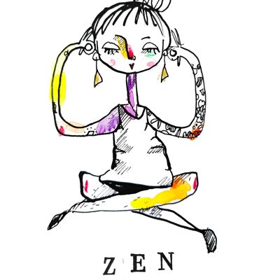 Carte postale avec enveloppe - Zen