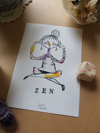 Carte postale avec enveloppe - Zen 4